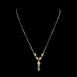 Graceful Gold & Black Bead Tassel Mangalsutra