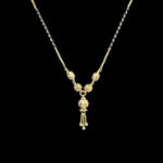 Graceful Gold & Black Bead Tassel Mangalsutra