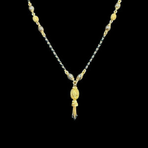 Elegant Gold & Black Bead Mangalsutra Chain