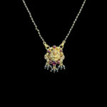 Divine Lakshmi Antique Gold Pendant Chain