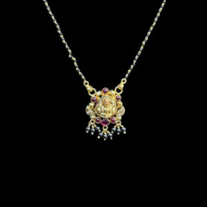 Divine Lakshmi Antique Gold Pendant Chain