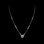 Dainty Diamond Solitaire Halo Mangalsutra