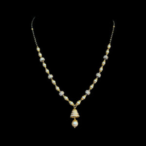 Graceful Pearl & Diamond Jhumka Mangalsutra