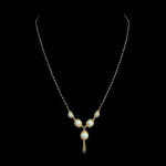 Elegant Pearl & Black Bead Mangalsutra with Tassel