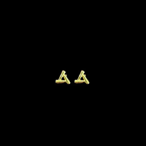 Classic Triangle Plain Gold Stud Earrings