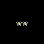 Whimsical Openwork Gold Butterfly Stud Earrings