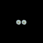 Radiant Yellow Diamond & Baguette Halo Stud Earrings