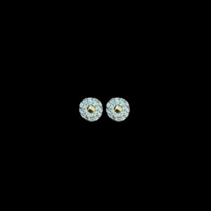 Radiant Yellow Diamond & Baguette Halo Stud Earrings