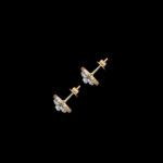 Radiant Wheel Gold & Diamond Halo Stud Earrings
