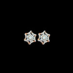 Ethereal Diamond Snowflake Floral Stud Earrings