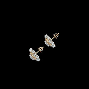 Ethereal Diamond Floral Star Stud Earrings