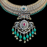 Regal Emerald & Diamond Bead-Drop Choker