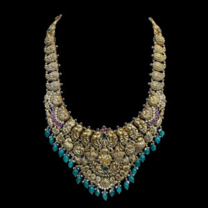 Grand Lakshmi Peacock Antique Gold Temple Haram