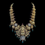 Divine Lakshmi & Elephant Antique Gold Temple Necklace