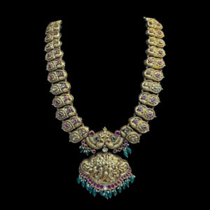 Divine Lakshmi Antique Gold Nakshi Temple Haram