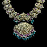 Divine Lakshmi Antique Gold Nakshi Temple Haram