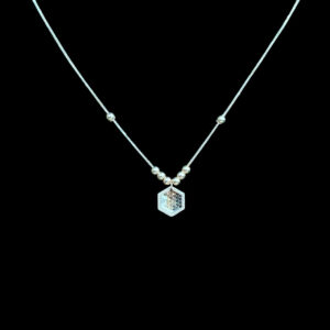 Elegant Gold & Diamond Hexagon Honeycomb Chain