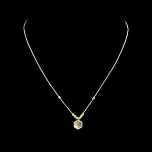 Elegant Gold & Diamond Hexagon Honeycomb Chain