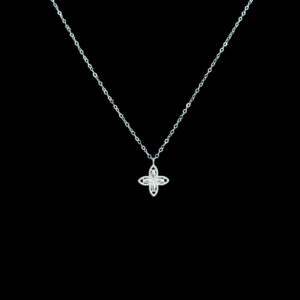 Dainty Gold Clover Floral Pendant Chain