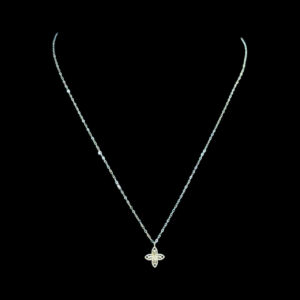 Dainty Gold Clover Floral Pendant Chain