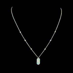 Elegant Gold Oval Capsule Diamond-Cut Chain