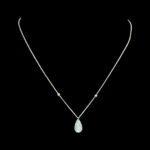 Radiant Gold Teardrop Diamond-Cut Pendant Chain
