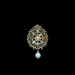 Divine Navratna Nine-Gem Diamond Pearl Pendant