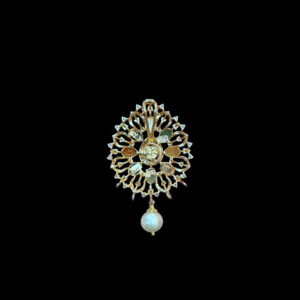 Divine Navratna Nine-Gem Diamond Pearl Pendant