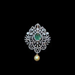 Ethereal Emerald & Diamond Floral Pearl Pendant