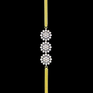 Graceful Diamond Floral Cluster Gold Side Chain
