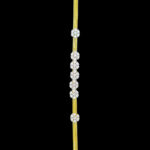 Elegant Floral Diamond & Gold Side Chain