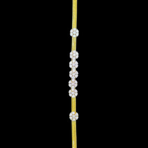 Elegant Floral Diamond & Gold Side Chain