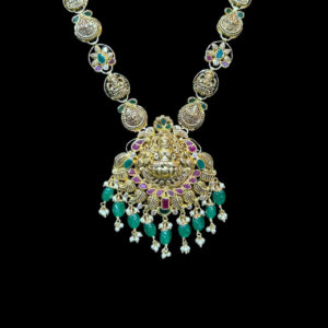 Divine Lakshmi Antique Gold Ruby Haram