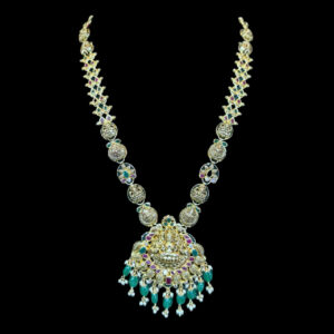 Divine Lakshmi Antique Gold Ruby Haram