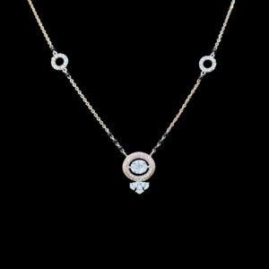 Elegant Diamond Circle Rose Gold Mangalsutra