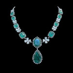 Regal Emerald & Diamond Grand Bridal Necklace