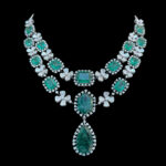 Regal Emerald & Diamond Grand Bridal Necklace