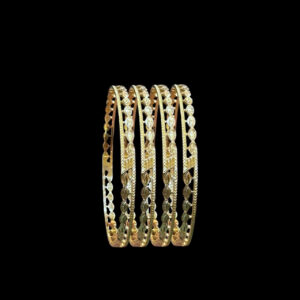 Graceful Gold Leaf Bangles Set
