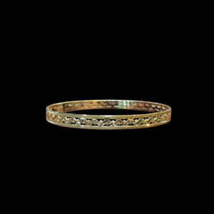Dainty Gold Carved Bangles Set