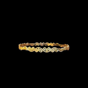 Radiant Gold Twisted Wave Bangles Set
