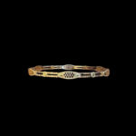 Elegant Two-Tone Gold Filigree Bangles Set