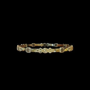 Ornate Gold Floral Nakshi Bangles Set