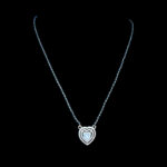 Radiant Diamond Heart Pendant Necklace
