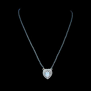 Radiant Diamond Heart Pendant Necklace