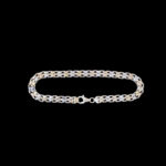 Elegant Two-Tone Silver Brick Link Bracelet