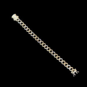 Classic Two-Tone Gold Cuban Link Bracelet