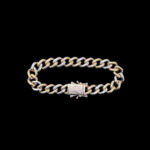 Classic Two-Tone Gold Cuban Link Bracelet