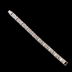 Ornate Two-Tone Silver Filigree Bracelet