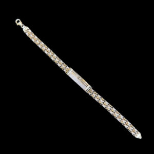 Regal Two-Tone Gold Diamond Link Bracelet