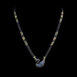 Graceful Swan Diamond Black Bead Mangalsutra